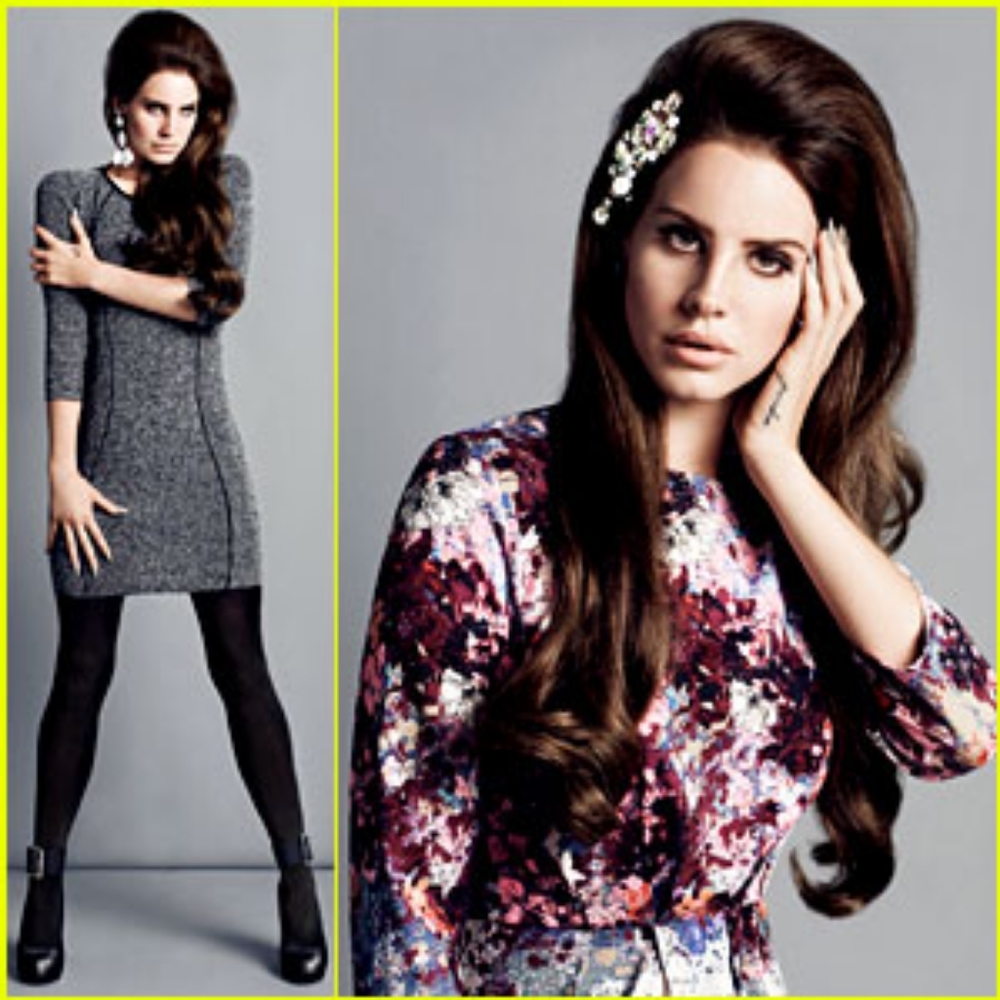 Lana Del Rey X H&M bodycon tweed dress